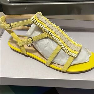 Yellow Strappy Sandals